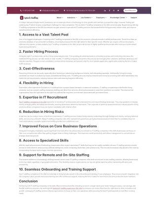 The Benefits of Partnering with IT Staffing Companies for Your Business