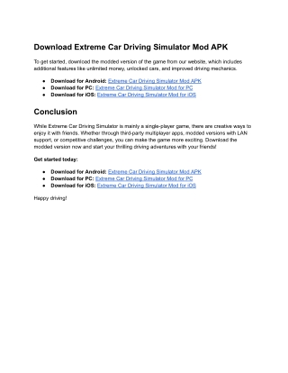 how to play extreme car driving simulator mod apk with friend