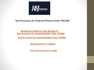 Top Processors for Android Phones Under ₹20,000