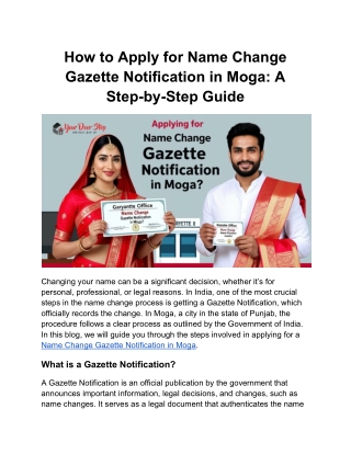 How to Apply for Name Change Gazette Notification in Moga_ A Step-by-Step Guide