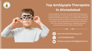Top Amblyopia Therapists in Ahmedabad