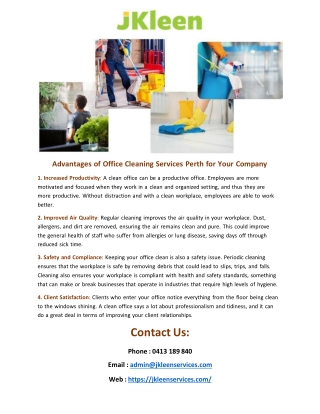 Office cleaning services