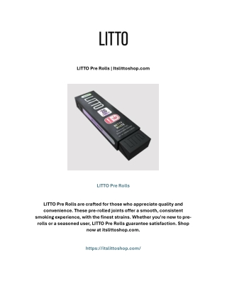 LITTO Pre Rolls | Itslittoshop.com