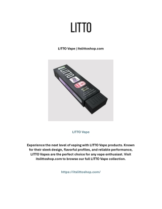 LITTO Vape | Itslittoshop.com