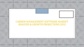Carbon Management Software Industry Analysis
