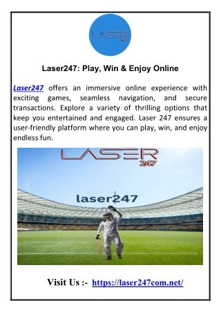 Laser247   Play, Win & Enjoy Online