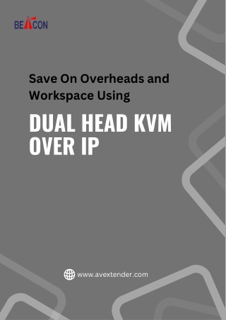 Save On Overheads and Workspace Using Dual Head KVM Over IP