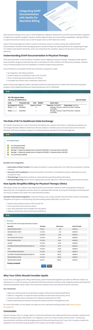 Integrating SOAP Documentation with Apollo for Seamless Billing