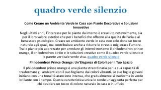 quadro verde silenzio