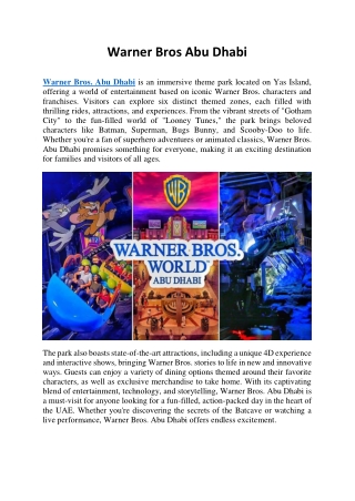 Warner Bros Abu Dhabi