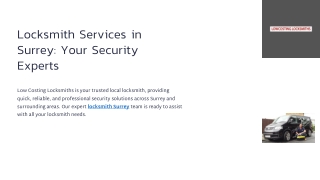 Expert Locksmith Services in Surrey - Your Trusted Solution