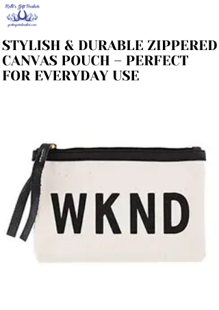 Stylish & Durable Zippered Canvas Pouch – Perfect for Everyday Use