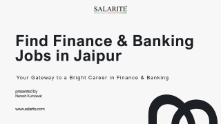 Find Finance & Banking Jobs in Jaipur