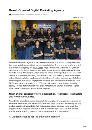 Result-Oriented Digital Marketing Agency