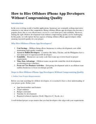 Hire iPhone App Developers