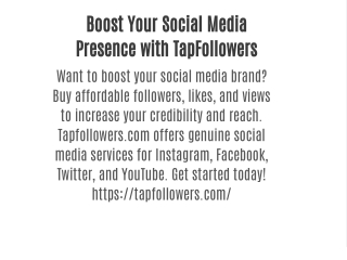 Get More Followers, Likes & Views – Fast & Secure