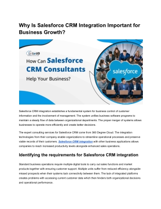 Why Is Salesforce CRM Integration Important for Business Growth