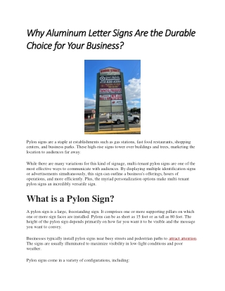Why Multi-Tenant Pylon Signs Are Essential for Business Parks and Shopping Centers