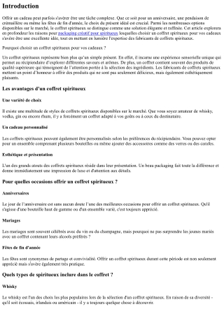 Pourquoi choisir un coffret spiritueux pour vos cadeaux ?