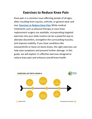 Exercises to Reduce Knee Pain