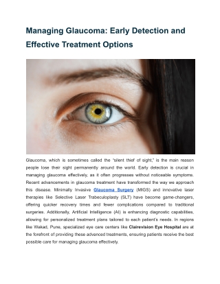 Managing Glaucoma_ Early Detection and Effective Treatment Options