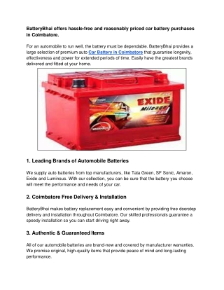 BatteryBhai_offers_hassle-free_and_reasonably_priced_car_battery_purchases_in_Coimbatore.