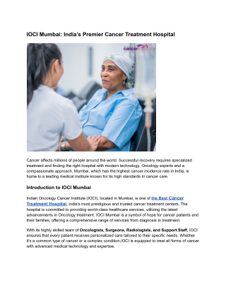 IOCI Mumbai_ India’s Premier Cancer Treatment Hospital