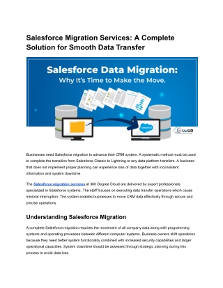 Salesforce Migration Services A Complete Solution for Smooth Data Transfer