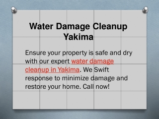 Water Damage Cleanup Yakima