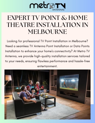 Expert TV & Data Point Installation in Melbourne | Metro TV Antenna
