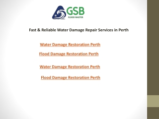 Fast & Reliable Water Damage Repair Services in Perth