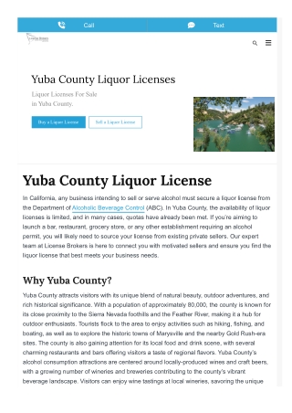 Yuba Liquor License – Buy, Sell, or Apply with Ease