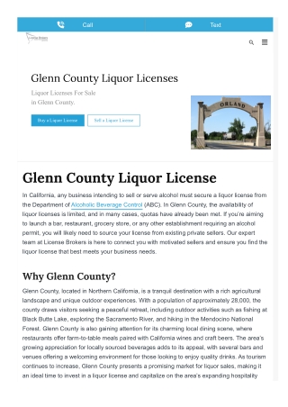Get Your Glenn Liquor License – Buy or Sell with Ease