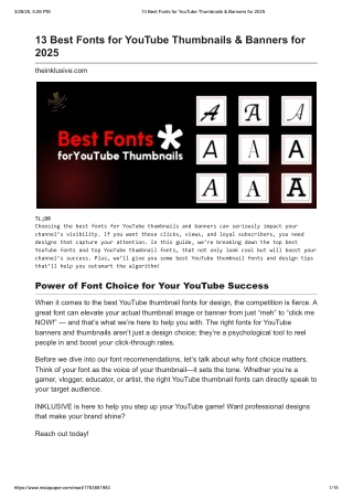 13 Best Fonts for YouTube Thumbnails & Banners for 2025