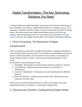 Digital Transformation_ The Key Technology Solutions You Need