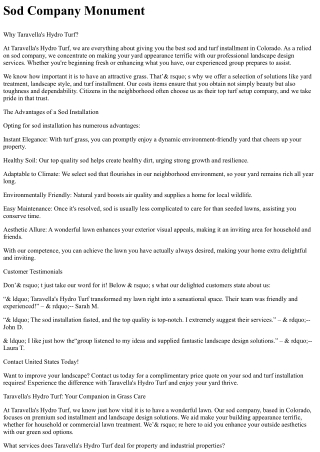 Sod Company Monument