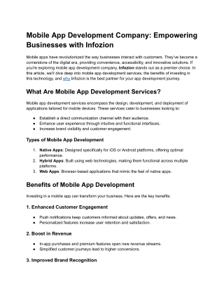 Mobile App Development Company