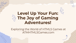 Play Exciting HTML5 Games Online | ATM HTML5 Games