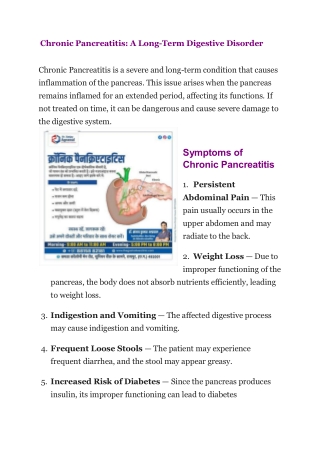 Chronic Pancreatitis By Dr.Sanjay Agrwal