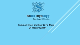 Common Errors and How to Fix Them of PHP