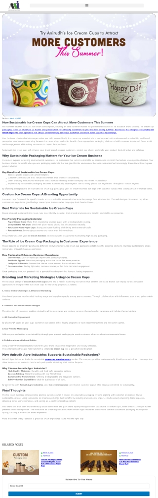 Why Your Ice Cream Business Needs Sustainable Packaging