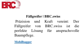 Fällgreifer  BRC.swiss