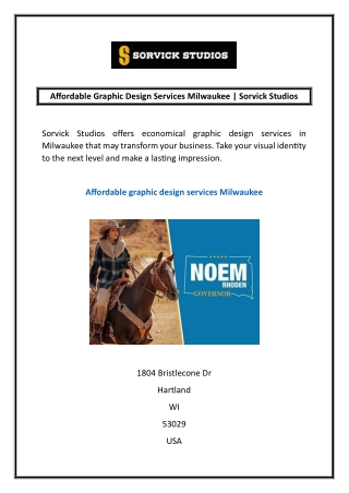 Affordable Graphic Design Services Milwaukee | Sorvick Studios