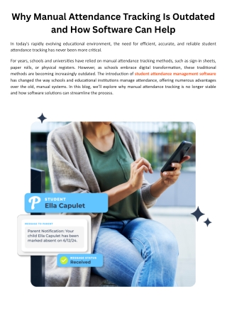 Why Manual Attendance Tracking Is Outdated and How Software Can Help