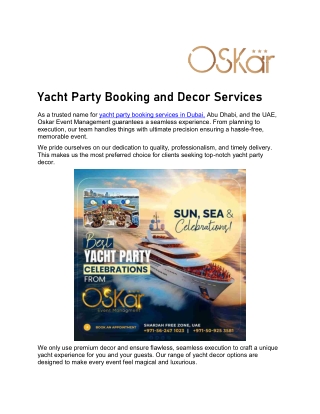 YachtDecor Services in Abu Dhabi