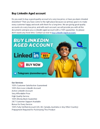 Where Can I Buy Linkedin Aged account Online