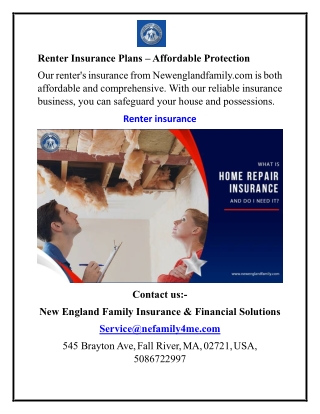 Renter Insurance Plans – Affordable Protection