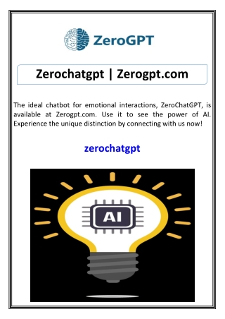 Zerochatgpt Zerogpt.com