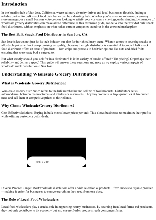 The Best Bulk Snack Food Distributor in San Jose, CA