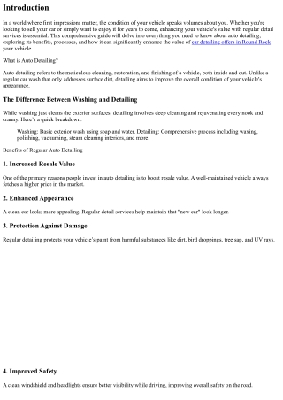 Enhancing Your Vehicle's Value with Regular Detail Services